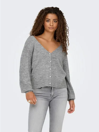 ONLY Strickjacke ONLADELE LS LACE MIX REVERS CARDI CC KNT - Modische Cardigan mit romantischer Spitze, ideal für vielseitige Outfits. Bequem und warm durch Stretch-Qualität, perfekt für jeden Anlass!