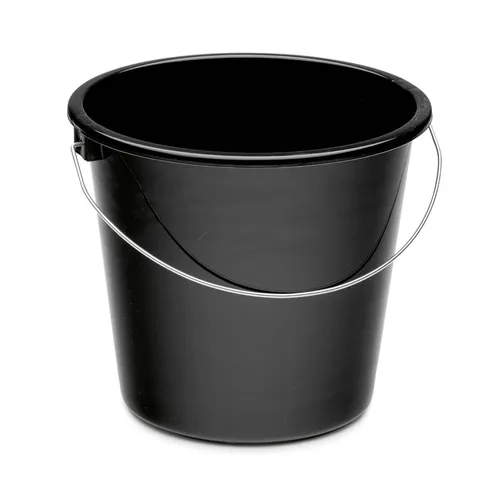 Haushaltseimer 10 L schwarz Putzeimer Kunststoffeimer Wischeimer Wassereimer