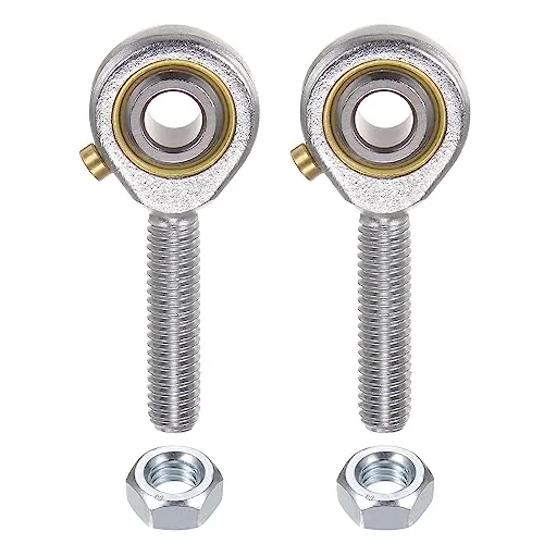 sourcing map 2Stk POS6 M6 Stecker Stab Endlager M6x1 Rechtshänder Gewinde Selbstschmierend Gelenk Stab Enden Inklusive Kontermutter