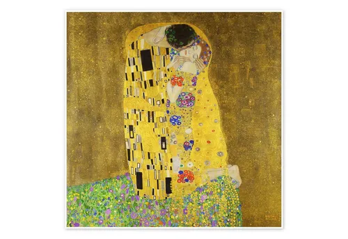 Posterlounge Wandbild Der Kuss, Gustav Klimt, erhältlich als Poster, Leinwandbild, Wandsticker oder Acrylglasbild