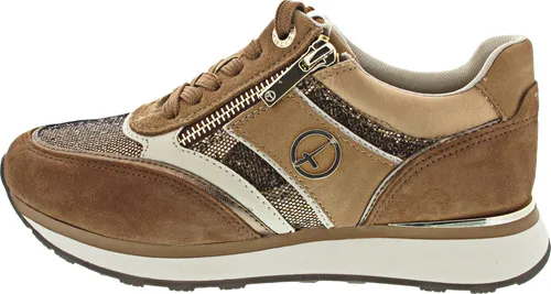 Keilsneaker TAMARIS für Damen, Gr. 42 - Wanderschuhe mit sportlichem Design, aus hochwertigem Veloursleder und Textil, ideal für Freizeitaktivitäten, mit bequemen Keilabsatz und herausnehmbarer Innensohle.