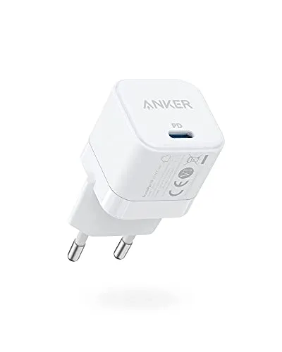 Anker PowerPort III 20W USB-C Netzteil Ladewürfel Schnellladeoption, iPad Ladegerät, Kompatibel mit iPhone 16/15/14/13/12 Serie, Galaxy, Pixel 4/3, iPad/iPad mini, Weiß (Ladekabel Nicht inklusive)