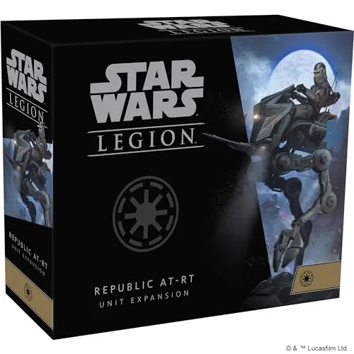 Star Wars Legion: Republic AT-RT Unit Expansion - Gesellschaftsspiel mit detaillierter AT-RT-Miniatur und verschiedenen Piloten- und Waffenoptionen, ideal für spannende 2-Spieler-Duelle.
