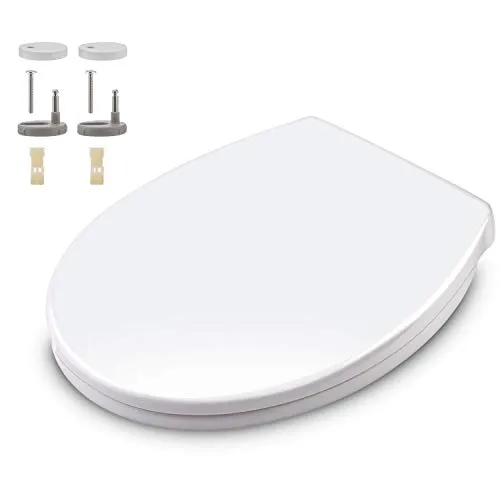 Himimi Premium Toilettendeckel, Wc Sitz Mit Absenkautomatik, Abnehmbar, O-Form Toilettensitz, Soft-Close Wc Deckel & Klo Brille Klassisch