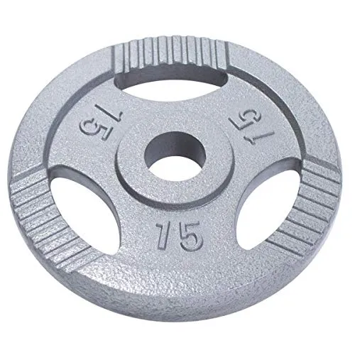 GORILLA SPORTS® Olympia Hantelscheiben - 1,25kg bis 20kg mit Tri-Grip - Robuste Gusseisen-Gewichtsscheiben mit 3 ergonomischen Eingriffen, ideal für Krafttraining mit 50mm Bohrung. Perfekt für effektives Workout und Muskelaufbau.