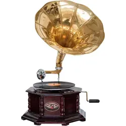 Nostalgie Grammophon Antik-Stil mit Trichter