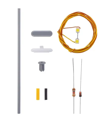 Viessmann H0 6726 Bausatz Bahnsteigleuchte, LED weiß