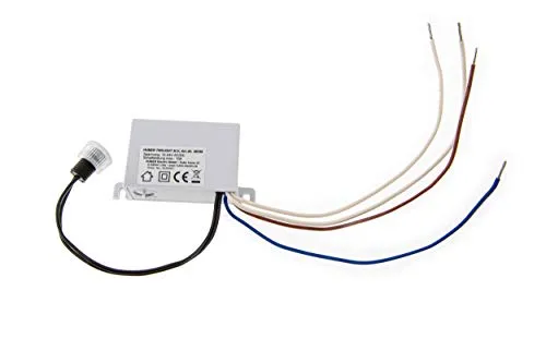 HUBER Twilight 3LV Dämmerungsschalter aussen, Dämmerungssensor einstellbar [5-50 Lux], Sensor IP44 geschützt I Einbau Dämmerung Schalter, 12-24V AC/DC