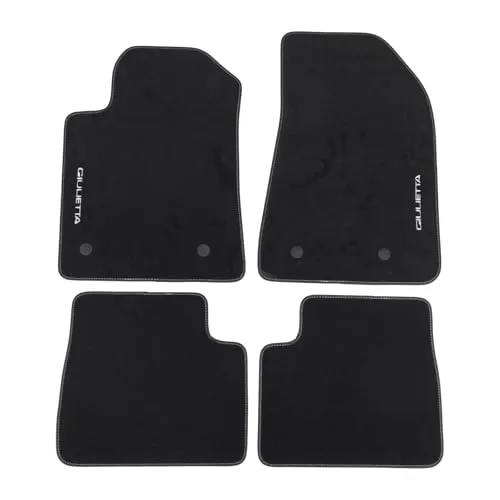 Produktbild Original Automatten Fußmatten-Satz Velour mit Giulietta Logo und Nähten in Weiß 71807992