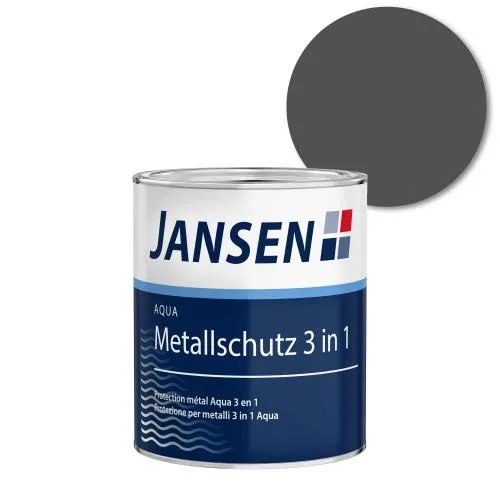 Jansen Aqua Metallschutz 3in1 (DB 703) 0,75l - Lacke für optimalen Rostschutz, Wetterbeständigkeit und einfache Anwendung – ideal für Metalloberflächen.