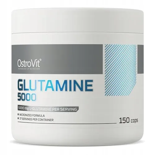 Produktbild OstroVit L-Glutamin 5000 mg | 150 Kapseln | Reines L-Glutamin | 30 Portionen | Aminosäure Pulver Alternative