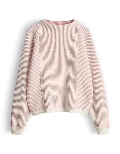 Produktbild OPUS Damen Pullover POZOLI mit dynamischen Streifen in Coral Blush, Größe 42