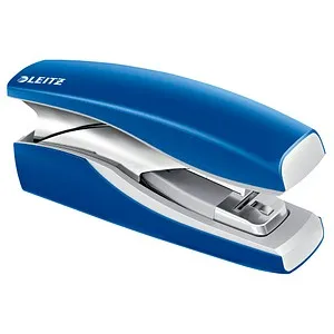 Leitz Heftgerät 5603-00-35 NeXXt Softpress, blau - Heftgerät für Büro mit Flat-Clinch-Technologie, die Platz spart und bis zu 30 Blatt heften kann. Ideal für präzises und müheloses Heften mit einer Hand.