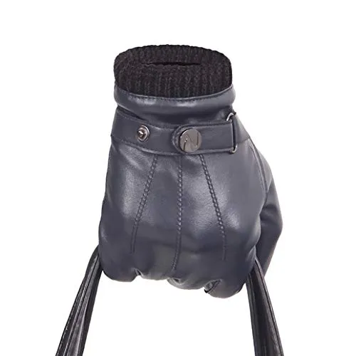 Nappaglo Herren PU Lederhandschuhe