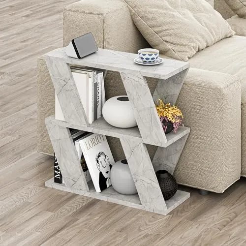 HOCUS PICUS Holz Beistelltisch mit Zeitschriftenständer