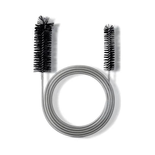 Doppelkopf Flexible Reinigungsbürste, Flexible Reinigungsbürste für Rohre, Schlauchbürste aus Edelstahl, Rohrreiniger, Lang Rohrreinigungsbürste für breite Rohre, Kanäle, usw (155cm)