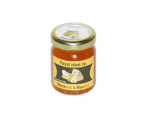 Ruwisch & Zuck Saucen, Ruwisch & Zuck Birnen Senfsauce süßlich scharf würzig Glas 60g