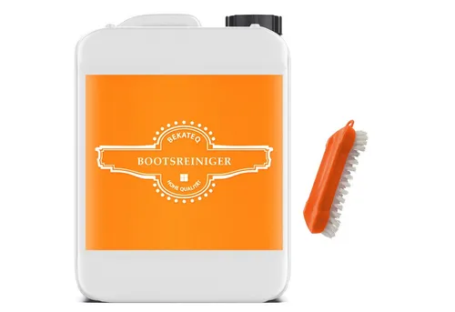 BEKATEQ BEKATEQ Bootsreiniger Set Konzentrat + Bürste Yachtreiniger - Universalreiniger (Reiniger & Entferner von Öl, Fett, Ruß, Teer auf Holz, GFK, Farbanstriche, Metall - Schiffsrumpfreiniger, Schiffsreiniger BE-716)