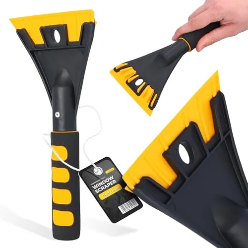 Instalguru Auto Eiskratzer Eisschaber Schneebesen Eisbrecherzähne Kratzer Scheibenkratzer Schneekratzer Autoscheiben mit Rutschfestem Softgriff Schnee