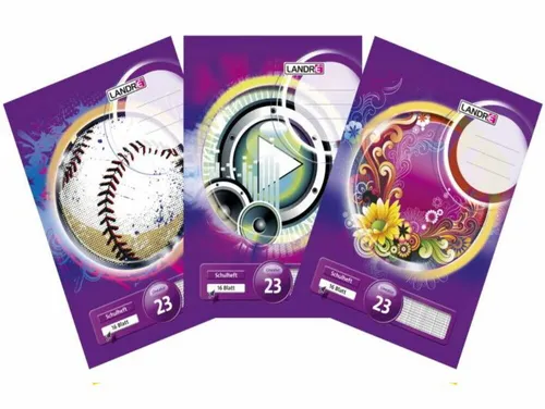 Schulheft Heft DIN A4 Lineatur 23 rautiert kariert 5x9mm ohne Rand je 16 Blatt 1