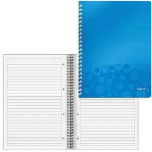 Leitz Collegeblock 4637-00-36, WOW, A4, Rand rundum 80 g/m² 80 Blatt mit Kopfzeile liniert