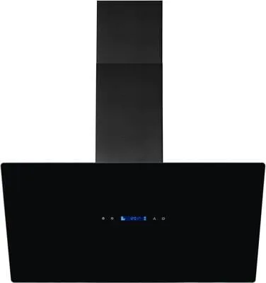 Exquisit KFD817-2 L EEK: A Kopffreihaube, 80 cm - Dunstabzugshaube in elegantem Schwarz mit 392 m³/h Abluftleistung, Touch-Control und praktischer Zeitschaltuhr für eine saubere Küche.