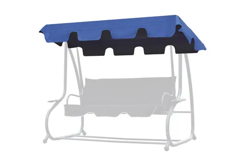 Bonsport Hollywoodschaukelersatzdach - Blau - Ersatzdach für Hollywoodschaukel, aus 100% Polyester, wasserabweisend durch PVC-Beschichtung, ideal für den perfekten Schutz im Freien.