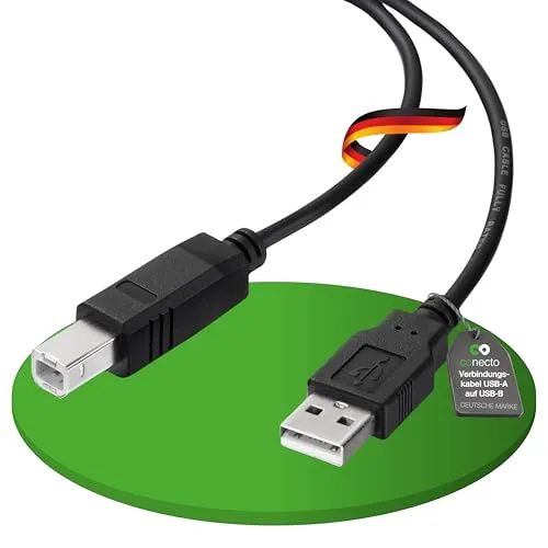 conecto USB 2.0 Kabel. A Stecker/B Stecker - schwarz - 3,00m