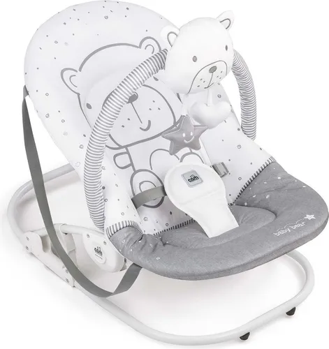 Cam il Mondo del Bambino S.p.A. Babywippe Midi, Weiß - Moderne Babywippe Midi: Sicherer Komfort und Unterhaltung für Ihr Baby mit verstellbarer Rückenlehne, 5 Schaukelgeschwindigkeiten und abnehmbarem Bezug – ideal für entspanntes Spielen und Relaxen.