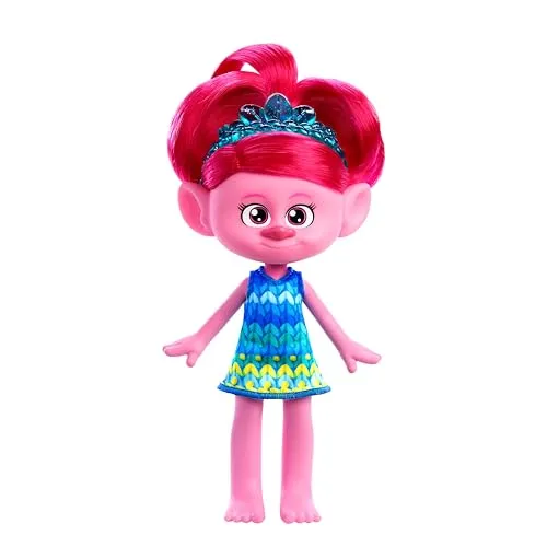 Mattel DREAMWORKS TROLLS Gemeinsam Stark – Haarige Überraschungen Königin Poppy mit glänzendem Haar, kreative Geschichten und Modespaß, für Kinder ab 3 Jahren, HNF13