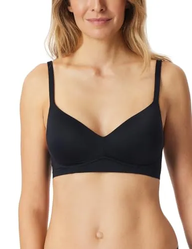 Schiesser Damen Soft Schale und gleitenden Cups-Unique Micro BH, schwarz - Bügelloser BH mit gleitenden Cups und innovativem 720° Stretch für maximale Bewegungsfreiheit; ideal für jeden Tag und perfekten Sitz.