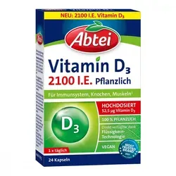 Abtei Vitamin D3 2100 I.E. Pflanzlich Kapseln