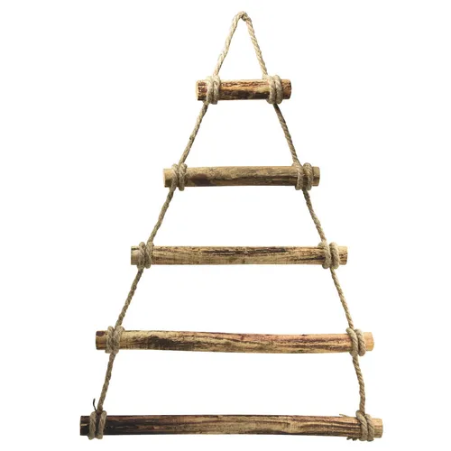 Weihnachtsdeko Wandbaum aus Holz in Boho-Design für festliche Stimmung