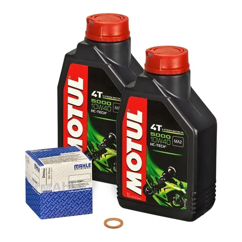 Suzuki VL 125 Intruder, 00-08, A4; Motul 10w40 Öl; Mahle Ölfilter Motorölset