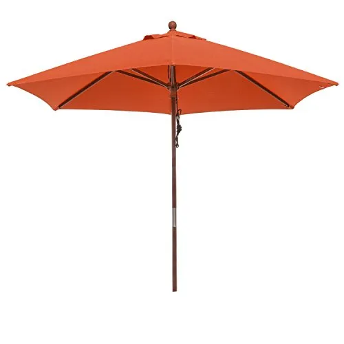 anndora® Sonnenschirm Balkonschirm ø 2,5 m - Terracotta mit Winddach - Wetterfester Sonnenschirm mit 250 cm Durchmesser, ideal für Balkone. Hoher UV-Schutz und wasserabweisend, einfach zu öffnen und stabil mit Hartholz und Aluminium.