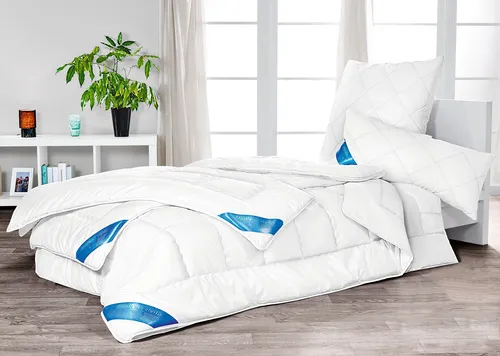 Schlafmond Ganzjahresbett MEDICUS BL 135x200 cm - Ganzjahresbett aus hochwertigem Synthetik in Weiß, ideal für angenehme Nächte und optimalen Schlafkomfort.