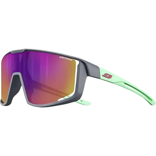 Julbo Fury S Jugend Sonnenbrille - Hell-Grün, One Size - Sportbrillen für aktive Jugendliche, mit 100% UV-Schutz und stylischem Design für optimale Sicht beim Sport im Freien.