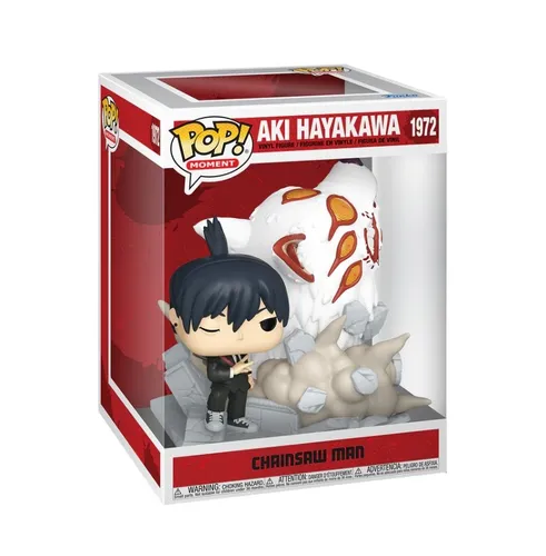 Chainsaw Man Funko POP! Moment PVC Sammelfigur - AKI HAYAKAWA - Aufstellfigur aus hochwertigem PVC, ideal für Sammler und Fans von Chainsaw Man, bringt Aki Hayakawa in lebendiger Detailtreue zu Ihnen nach Hause.
