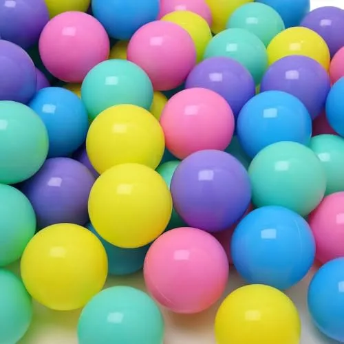 LittleTom Ab Null: 100 Bunte Bälle für Bällebad Baby Spielbälle 7cm - Indoor Outdoor Spielzeug für Spielzelt Spieltunnel Bällebad Kinder Plastikbälle Klein - Babyspielzeug Bällchenbad für Babys