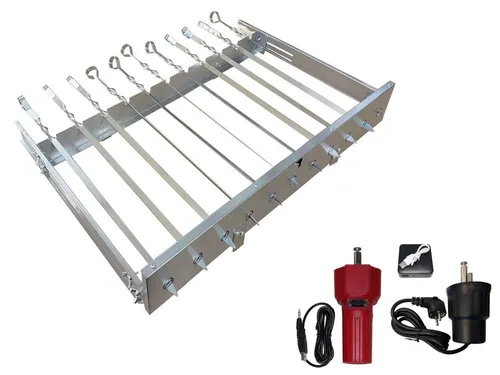 walexo Grillspieß Spießdreher mit 11 Edelstahlspießen