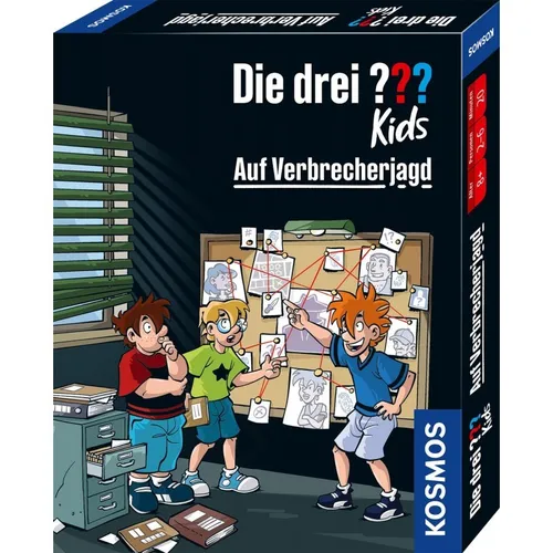 Die drei ??? Kids - Auf Verbrecherjagd, Kartenspiel - Kartenspiel für 2-6 Spieler, ideal für spannende 20 Minuten ab 8 Jahren, tauche ein in die Welt der drei ??? und löse knifflige Fälle!