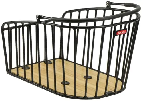 KLICKfix Hinterradkorb 2128019630 – Schwarz, 42x28x25cm - Fahrradtaschen: Robuster Hinterradkorb mit 21 Litern Volumen, ideal für den täglichen Einkauf oder Ausflüge.