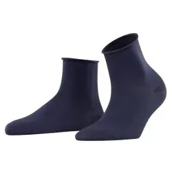 FALKE Damen Socken Cotton Touch W Sso Baumwolle einfarbig 1 Paar, Blau Dark Navy 6370, 39-42