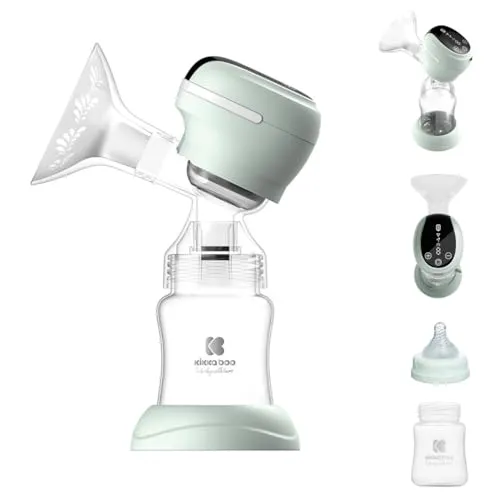 Kikkaboo elektrische Milchpumpe Leia Plus, Speicherfunktion, LED-Touchscreen, Farbe:hellgrün