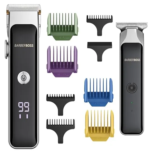 Barberboss Bartschneider-Set für Männer – 2 kabellose Trimmer für präzise Pflege