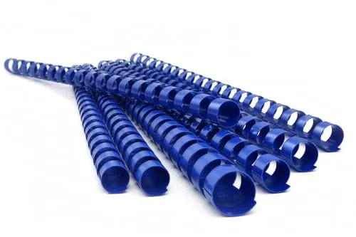 Pavo – Premium Kunststoff Binderücken 6 mm A4 Blau, 100 Stück, 21-Ring, bis zu 20 Blatt – 8001699