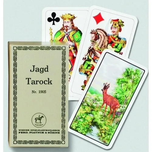 Piatnik 1905 Jagdtarock - Klassisches Kartenspiel - Gesellschaftsspiel mit deutscher Spielanleitung, ideal für Kartenliebhaber und perfekte Unterhaltung für gesellige Abende.