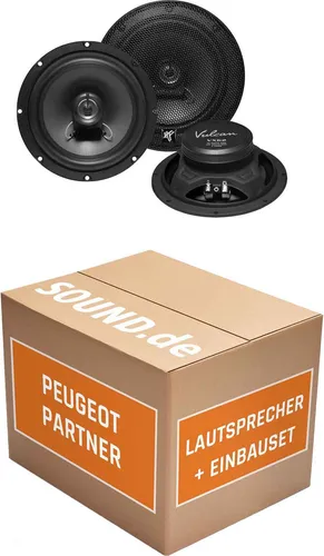 Hifonics VX62 Lautsprecher Einbaupaket für Peugeot Partner Origin