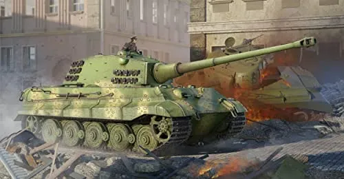 HobbyBoss 84559 1/35 Pz. Kpfw. VI Tiger II Modellbausatz - Standmodellbau: Panzer, detailgetreuer Bausatz für Liebhaber historischer Militärfahrzeuge, ideal für Modelleisenbahnen und Dioramen.