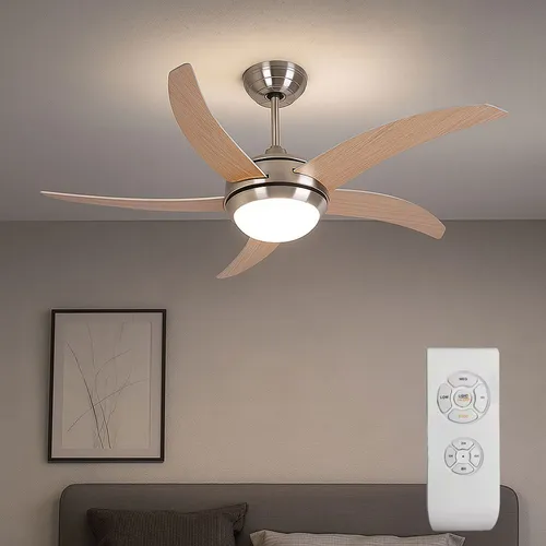 Decken Ventilator mit Fernbedienung in braun von V-TAC